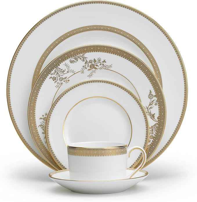 Vera Wang Wedgwood Vera Lace Gold 5-Piece Dinnerware Place Setting
