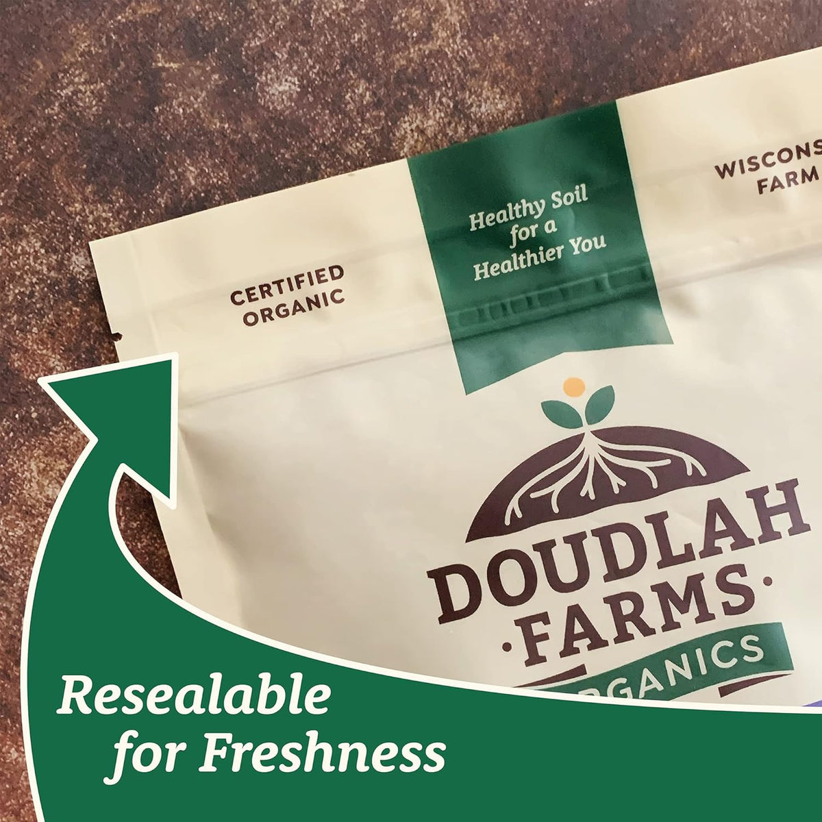 Organic Whole Wheat Flour 1.5 lb - Non-GMO, Pesticide-Free, Regenerative Organic Certified for Baking Bread, Pizza, Pasta, & More by Doudlah Farms