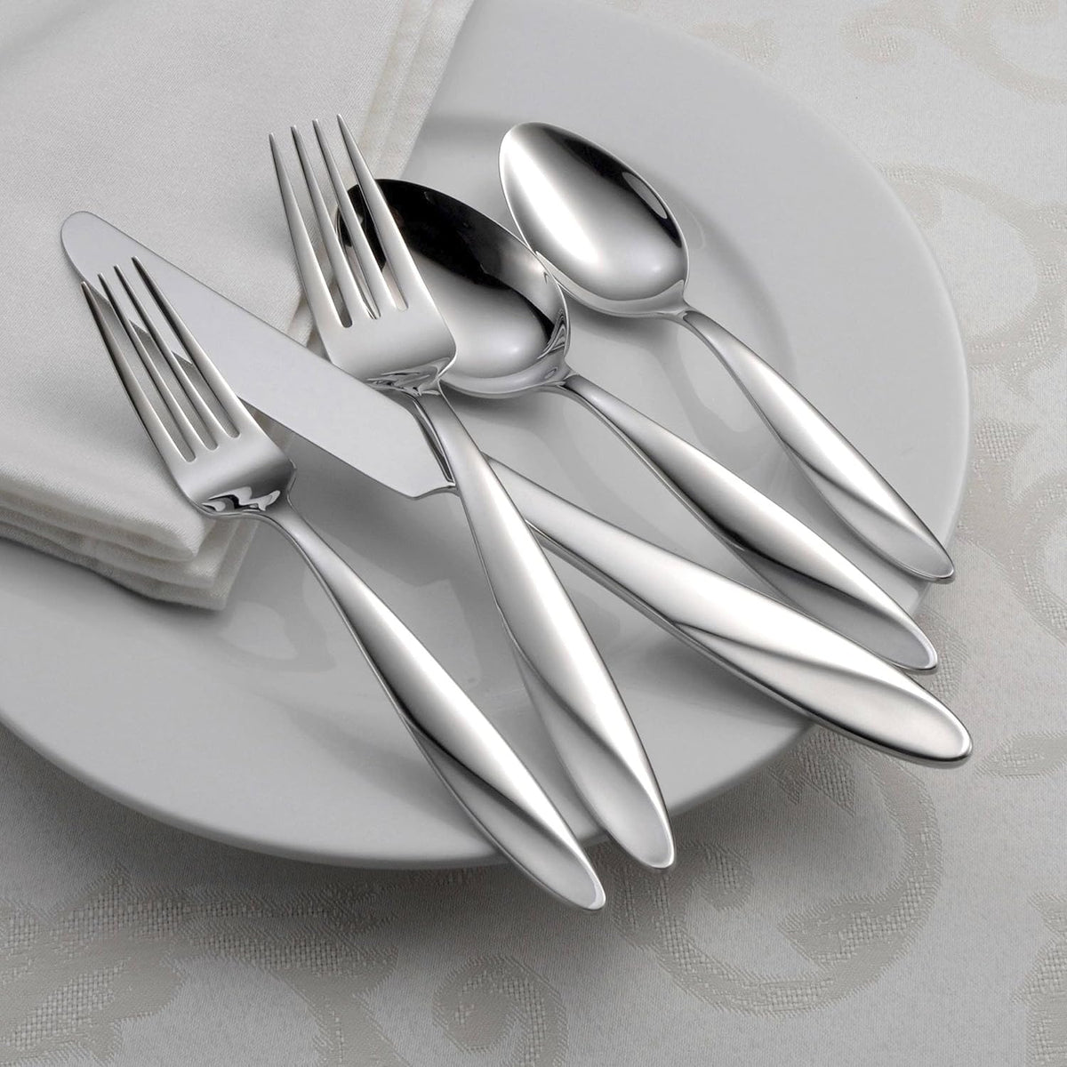 Oneida H021065AL20 Simmer 65 Piece Flatware Set
