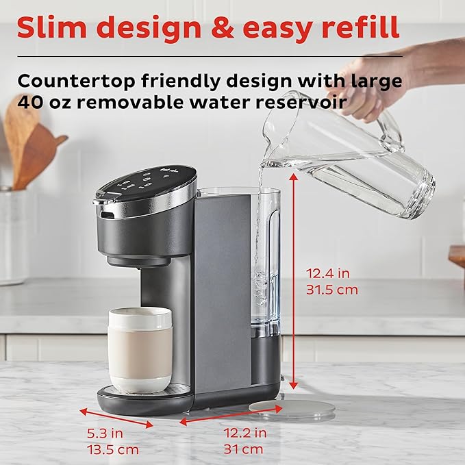 Instant Solo WIFI Connect Single Serve Coffee Maker, From the Makers of Instant Pot, Coffee Brewer, Includes Reusable Coffee Pod & Bold Setting, Brew 8 to 12oz., 40oz. Water Reservoir, Black