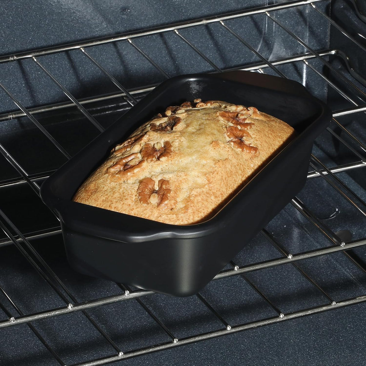 Oster Teston 9 Inch x 5 Inch Nonstick Carbon Steel Loaf Pan - Matte Black