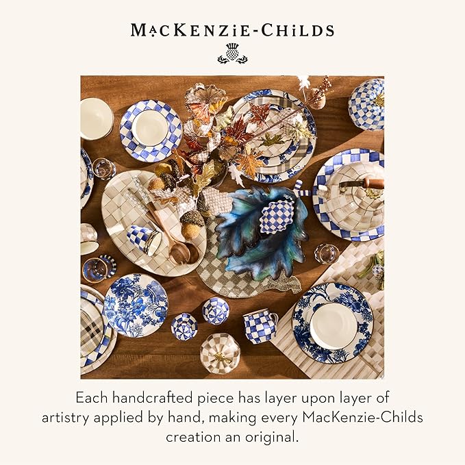 MACKENZIE-CHILDS Tartan Mocha Dinner Plate