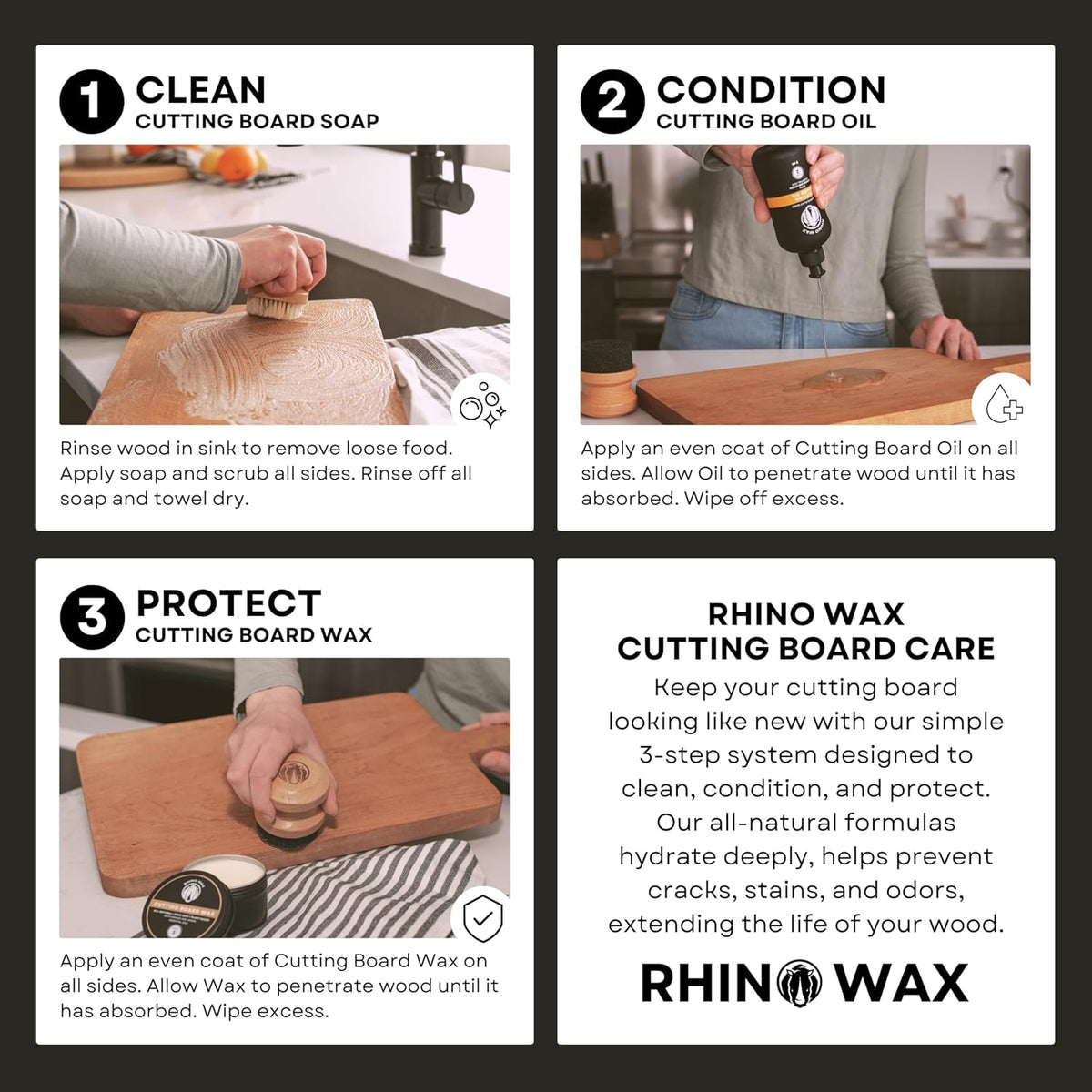 Cutting Board Scrub Brush - Effective Cleaning Brush for Cutting Boards and Butcher Blocks - Premium Natural Agave Bristles - Multi-Purpose Kitchen Scrubber - Ergonomic Design - Food Grade