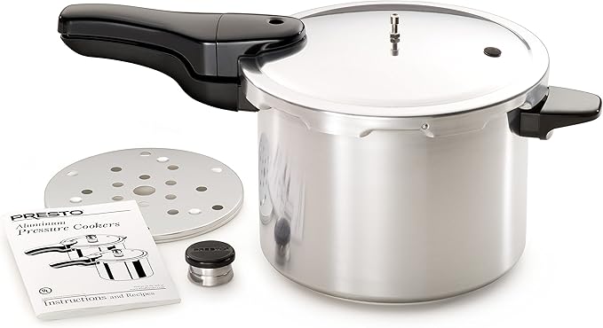 Presto 01362 6-Quart Stainless Steel Pressure Cooker & 01264 6-Quart Aluminum Pressure Cooker