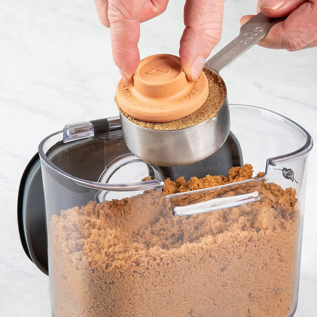 Progressive International ProKeeper+ Clear Plastic Airtight Food Baker's Kitchen Storage Organization Container Canister Set with Magnetic Accessories, 2- Piece Set (Powdered & Brown Sugar 1.4-Quart)