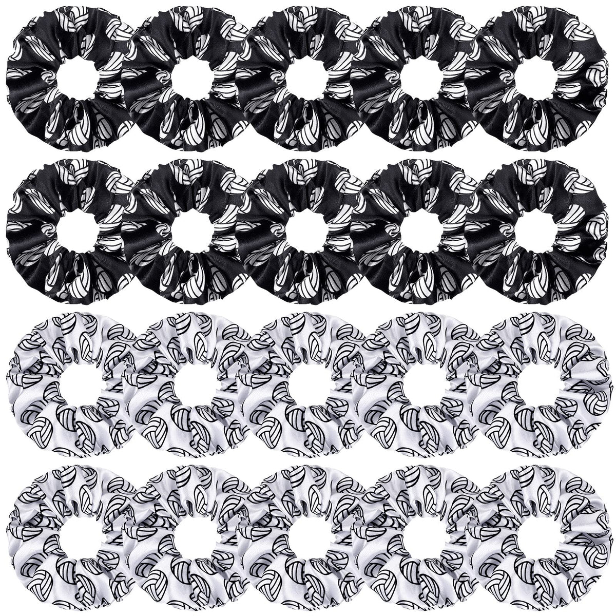 Willbond 20 Pcs Sport Hair Scrunchies Sports Scrunchy Hair Ties Elastic Silk Satin Scrunchies Hairband Scrunchy Ponytail Holder