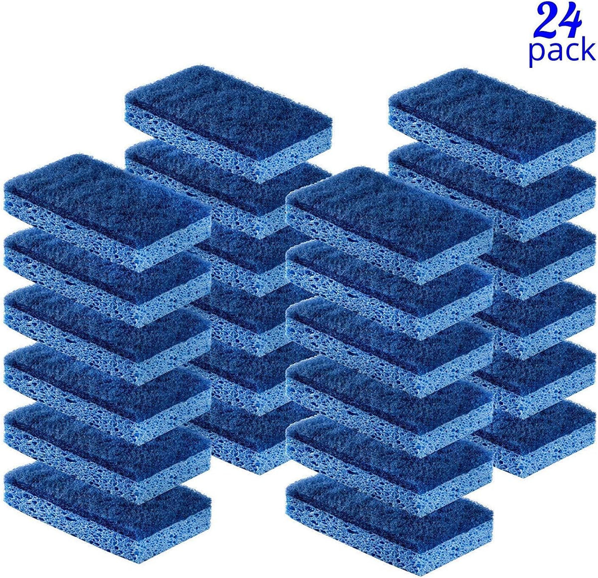Scrubit Non-Scratch Cleaning Scrub Sponges- Scrubbing Dish Sponge Ideal for Washing Kitchen,Dishes, Bathroom &More – Dishwashing Sponge Along with A Thought Scrubber – 24 sponges