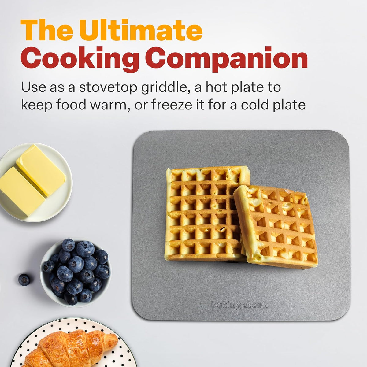 Baking Steel - The Original Ultra Conductive Pizza Stone (14"x16"x1/4") - The Original Baking Steel for Pizza & Bread for Indoor & Outdoor Use - Pre-Seasoned, Naturally Non-Stick Surface & Crack-Proof