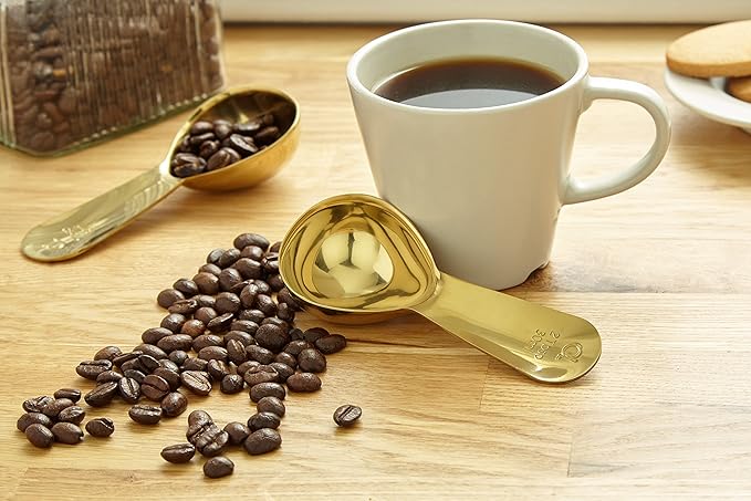 Apace Living Coffee Scoop (Set of 2) - 2 Tablespoon (2 Tbsp / 1/8 Cup / 1 oz) - The Best Stainless Steel Measuring Spoons for Coffee, Tea, and More