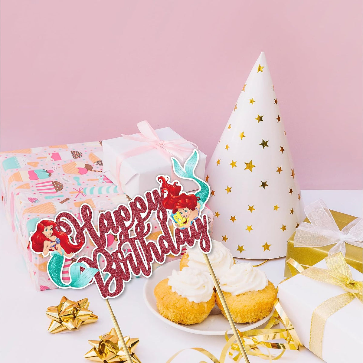 Seyal® The Litle Mermaid Happy Birthday Cake Topper