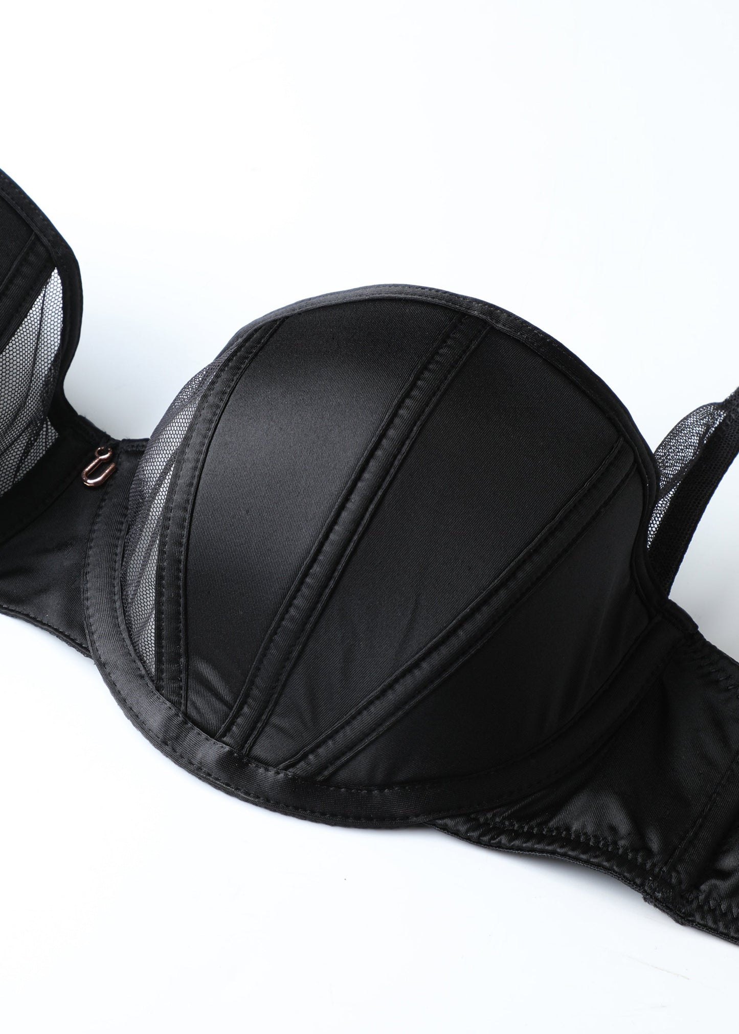 AVA Plus Sexy Black Underwired Demi Balconette Bra