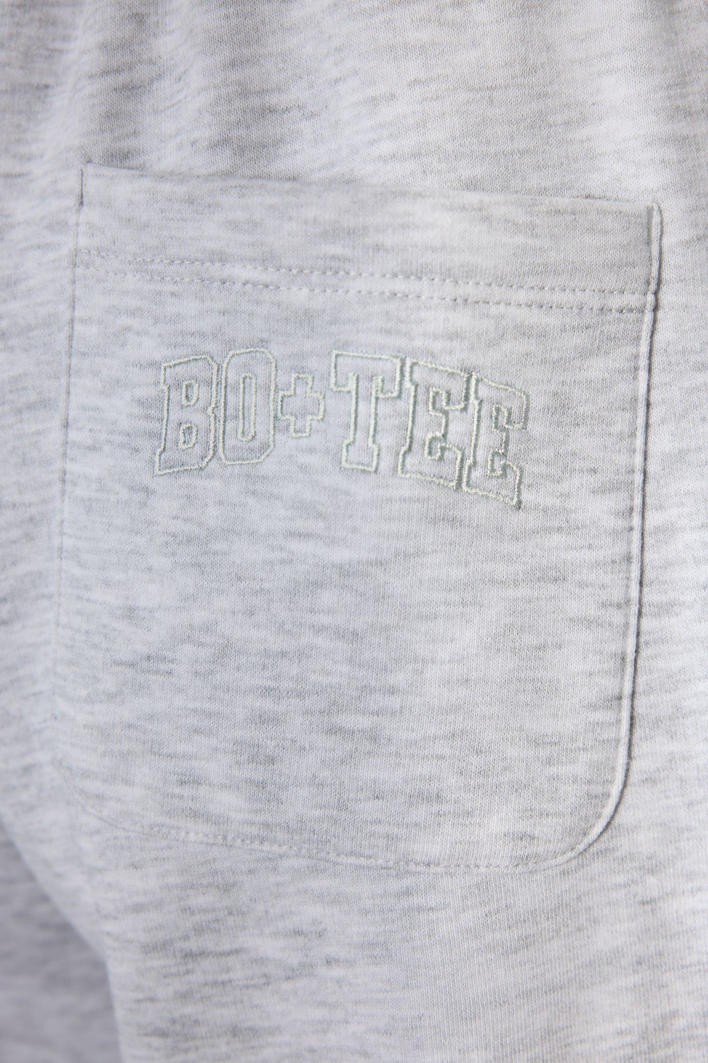 Brushed Jersey Wide-Leg Joggers in Grey Marl