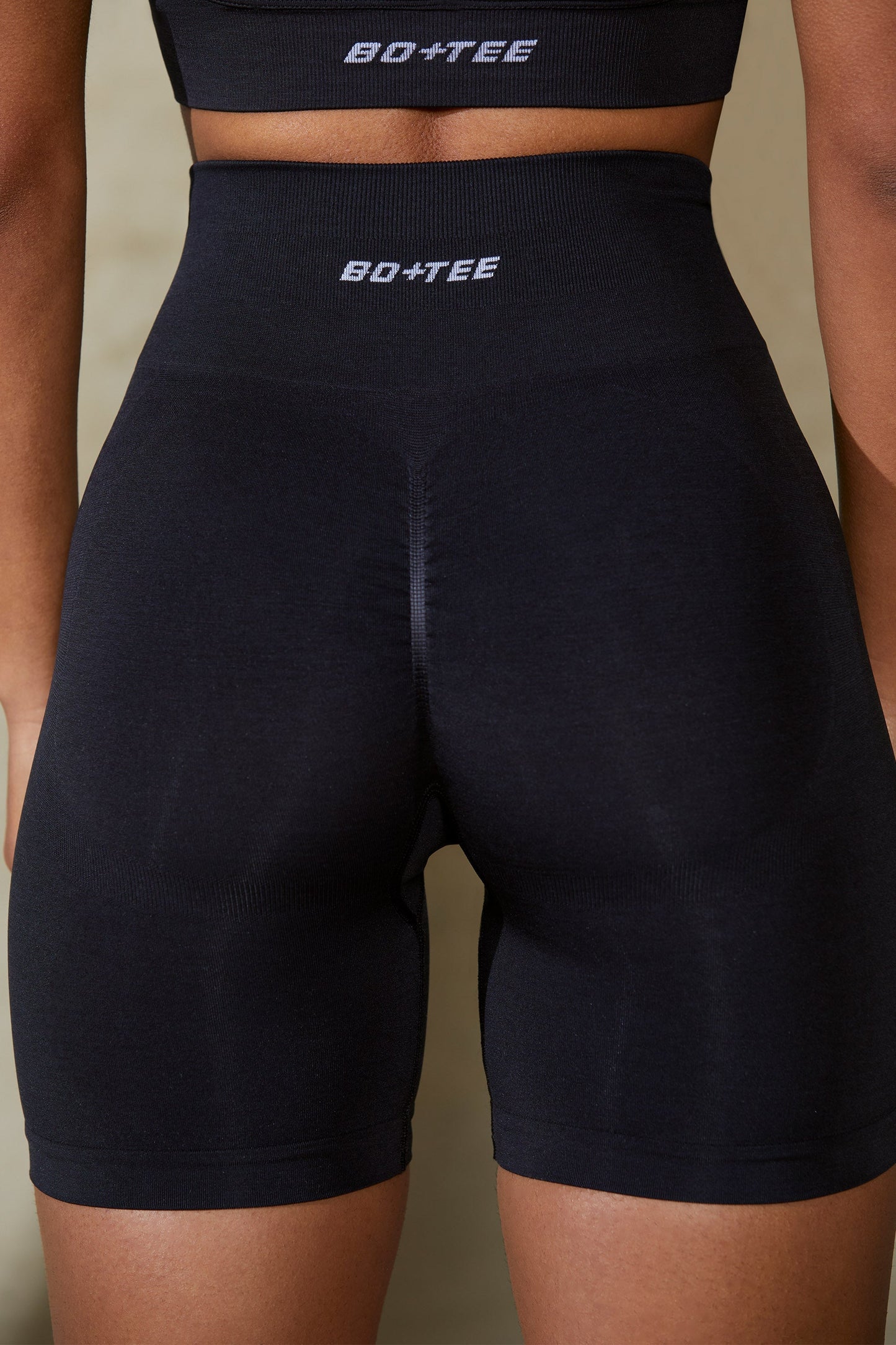 Define Luxe High-Waist Biker Shorts in Black