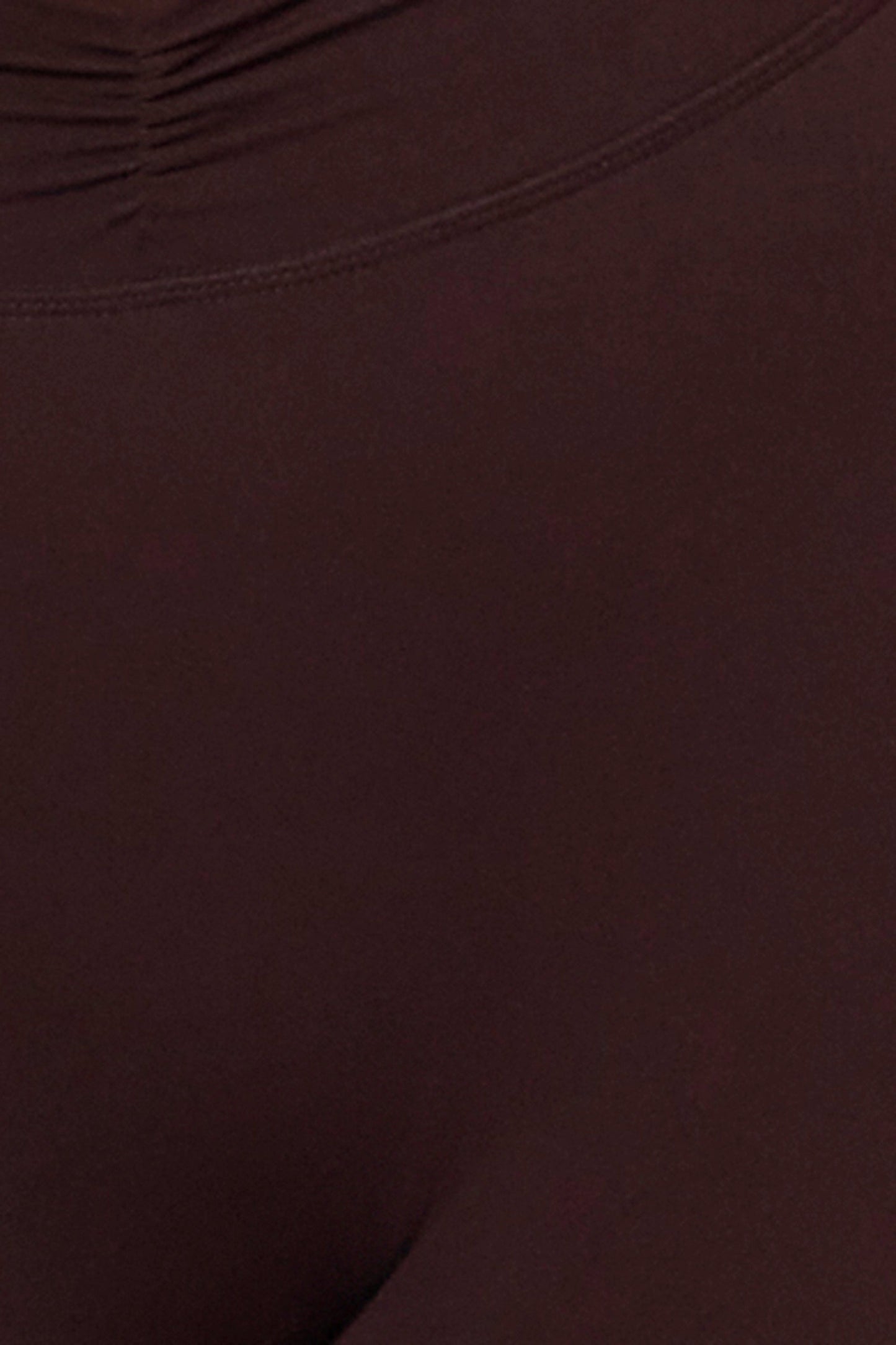Soft Active Ruched Flared Trousers in Espresso