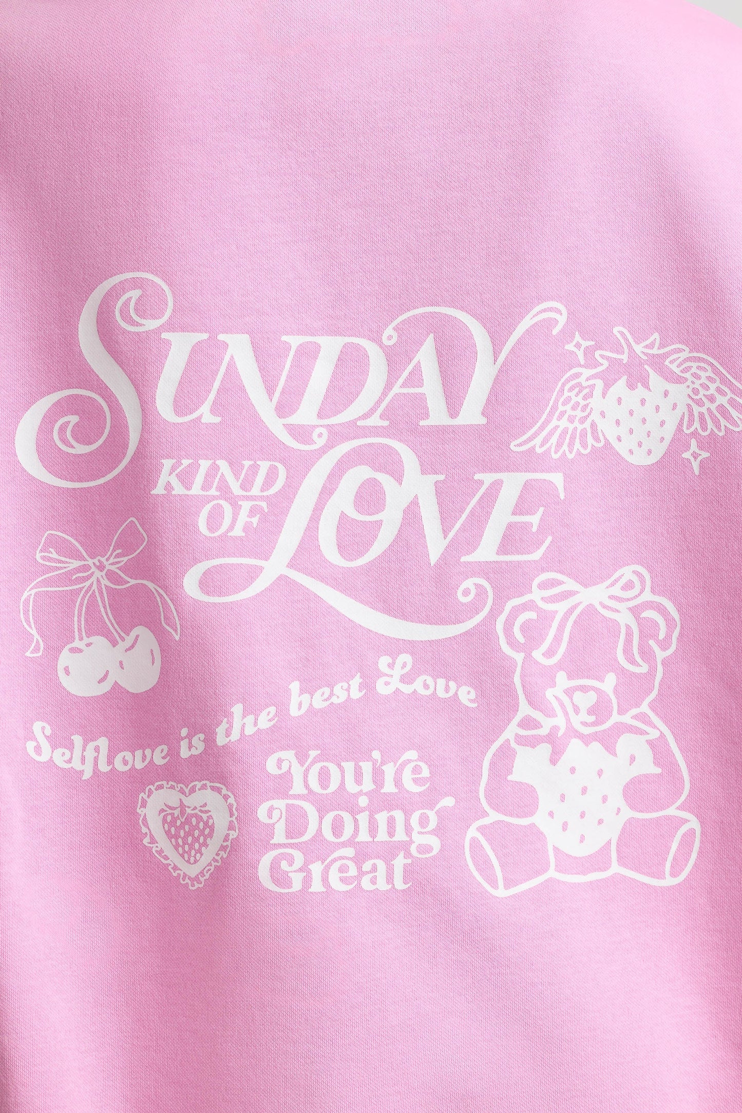 Soft Cotton Jersey Oversized Hoodie in Bubblegum Pink