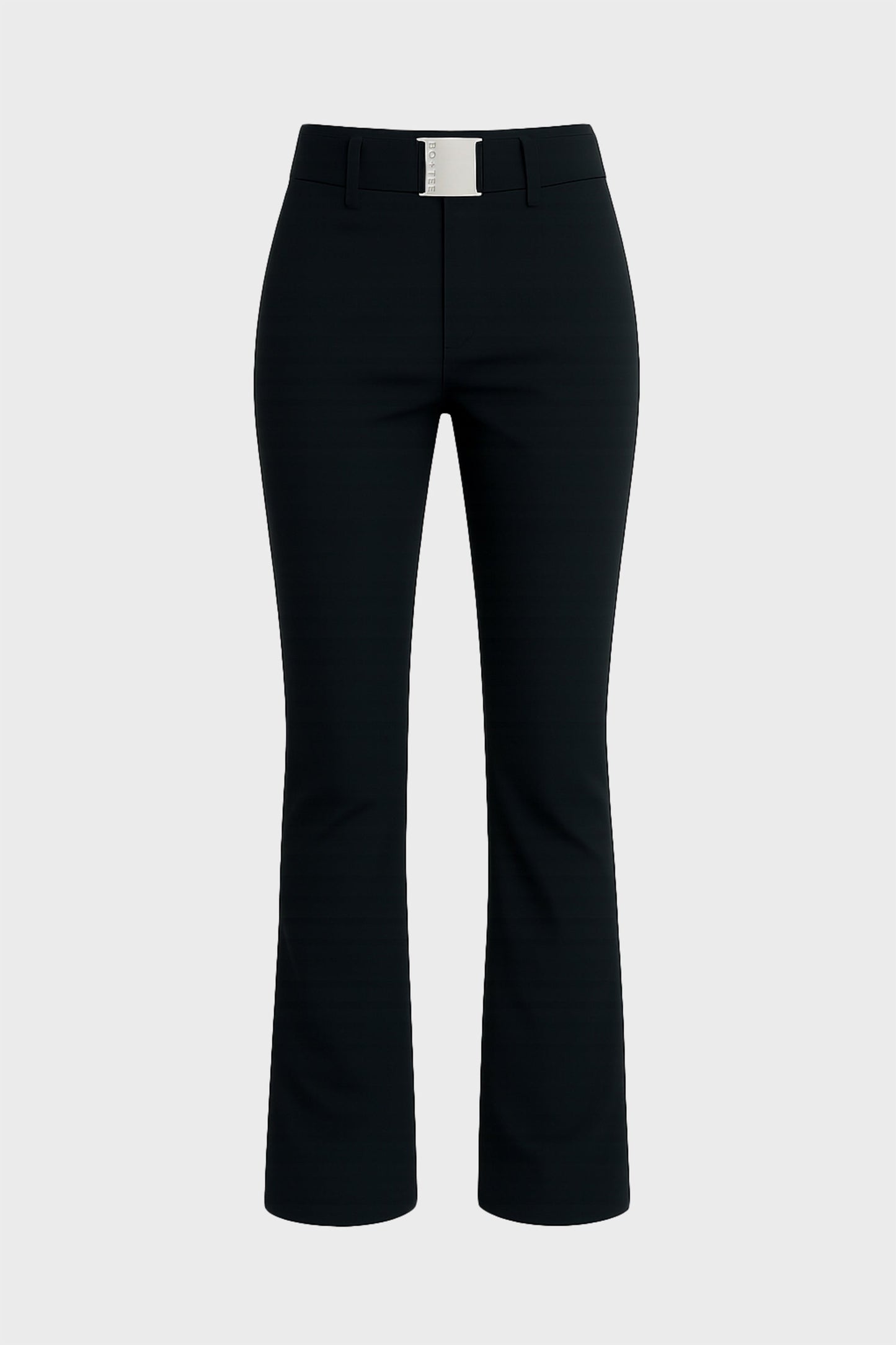 Waterproof Belted Ski Salopettes in Black