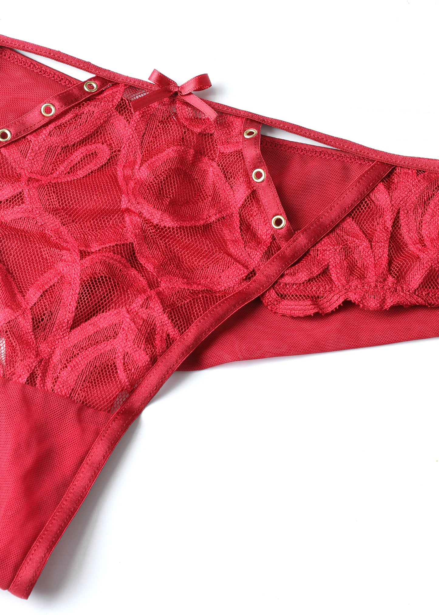 CINDY Plus Red Sexy Lace Brief Panties