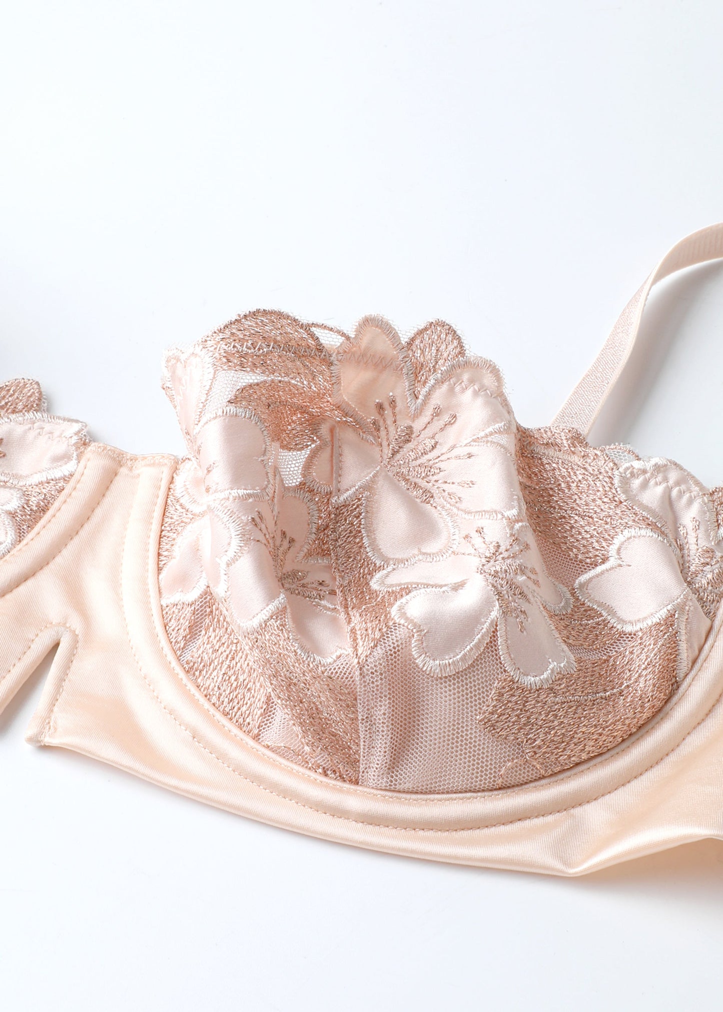 ESME Nude Pink Lace Unlined Balconette Bra