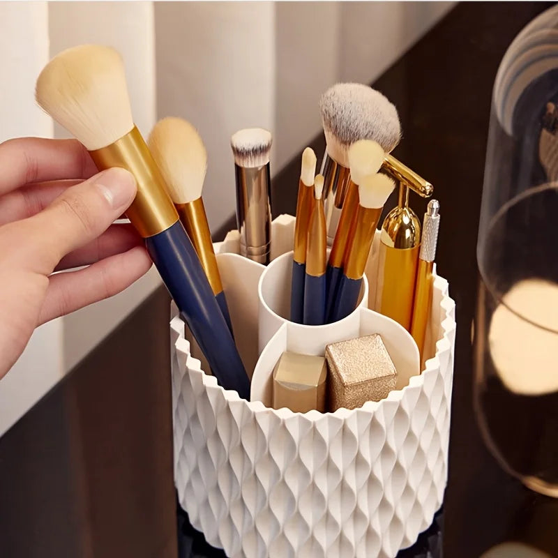 Rotary Makeup Brush Storage Barrel