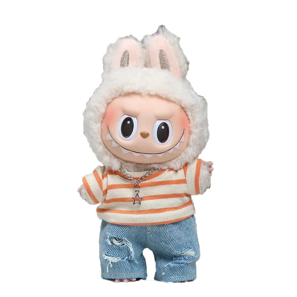 Labubu Plaid Coat Outfit Set