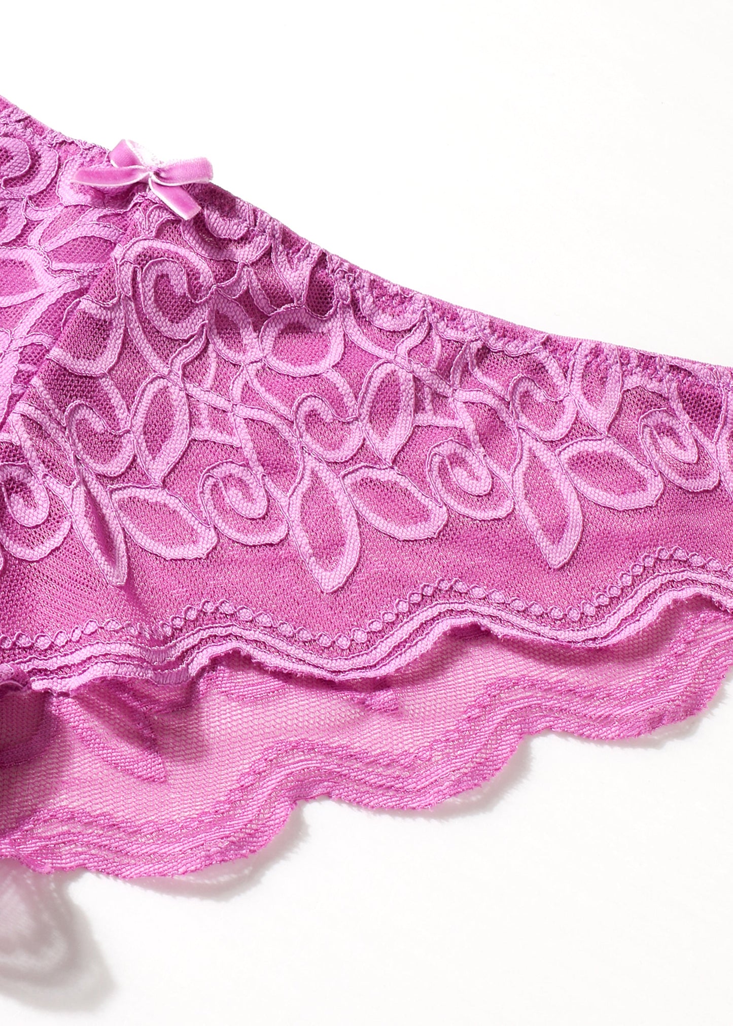 SASHA Plus Fushia Floral Lace Brief Panties