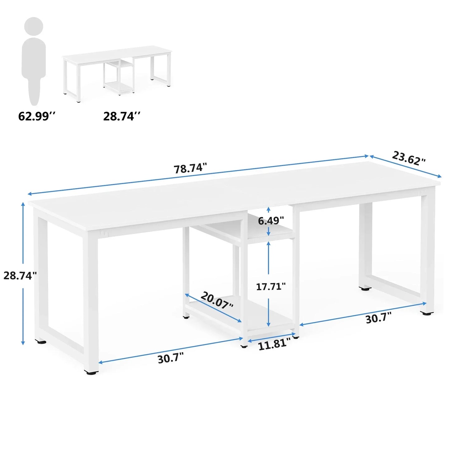 Tribesigns 78-Inch Computer Desk