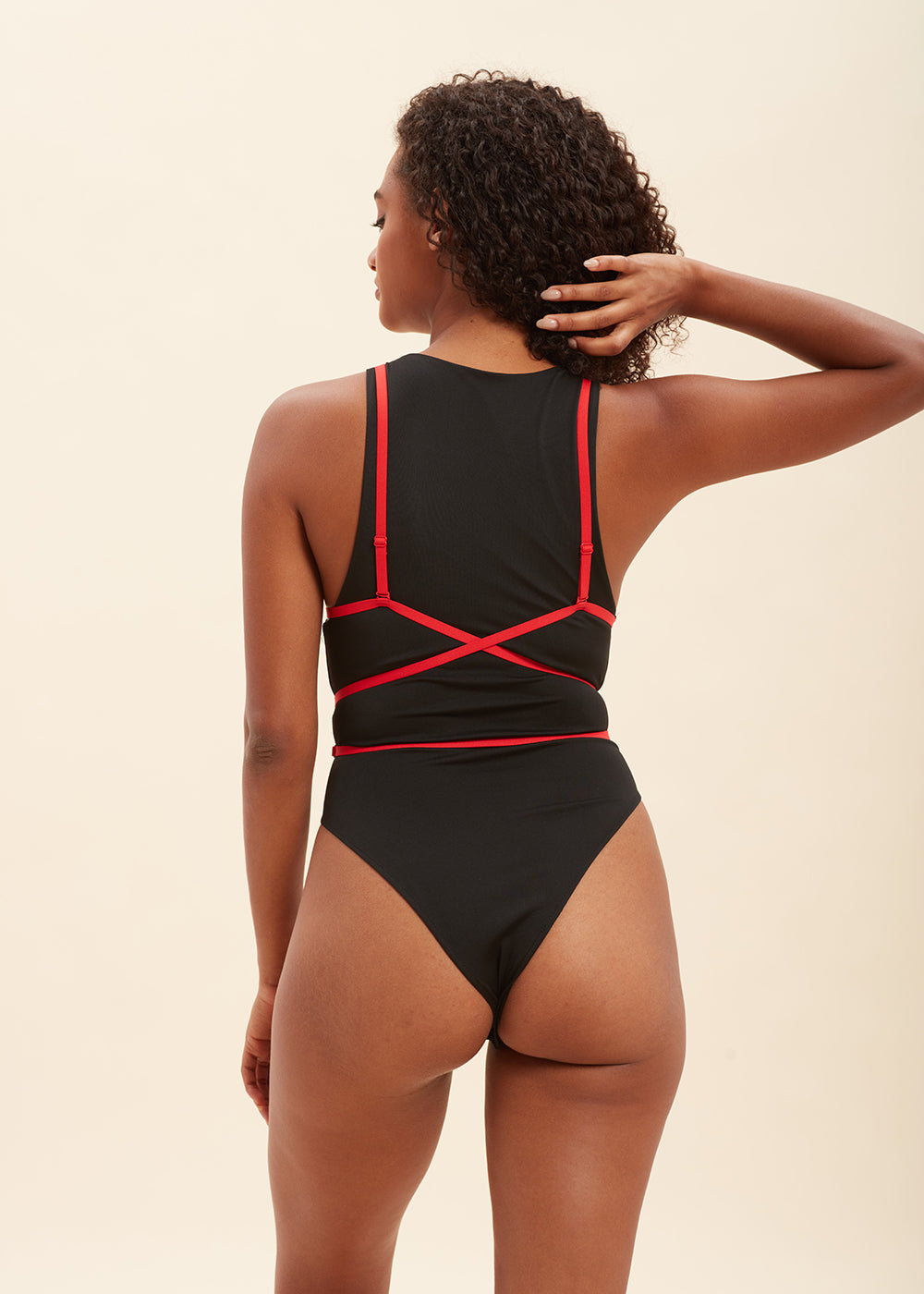 YIGOL Red Luxe Ouvert Bra