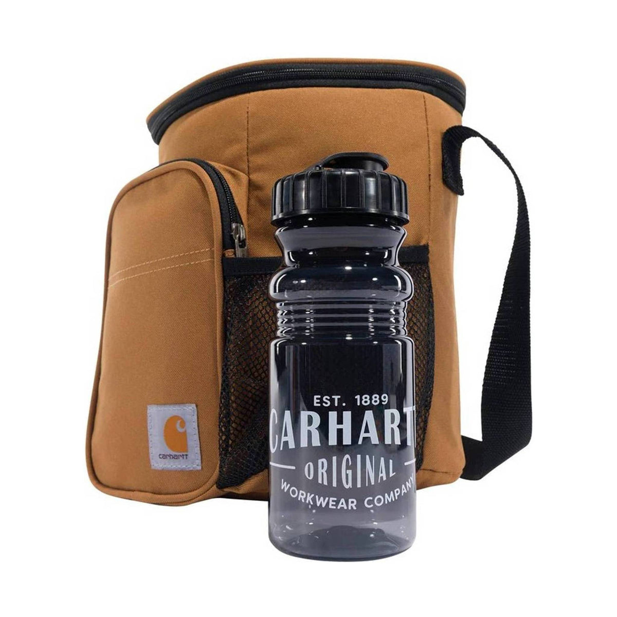 Carhartt Insulated 10 Can Vertical Cooler + Water Bottle - Gray