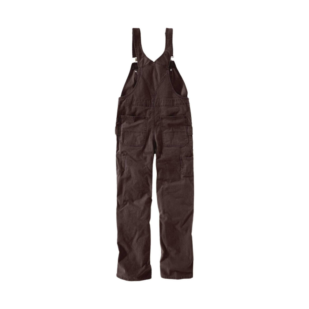 Carhartt Women's Rugged Flex Loose Fit Canvas Bib Overall - Dark Brown - ONLINE STORE CREDIT/EXCHANGE ONLY