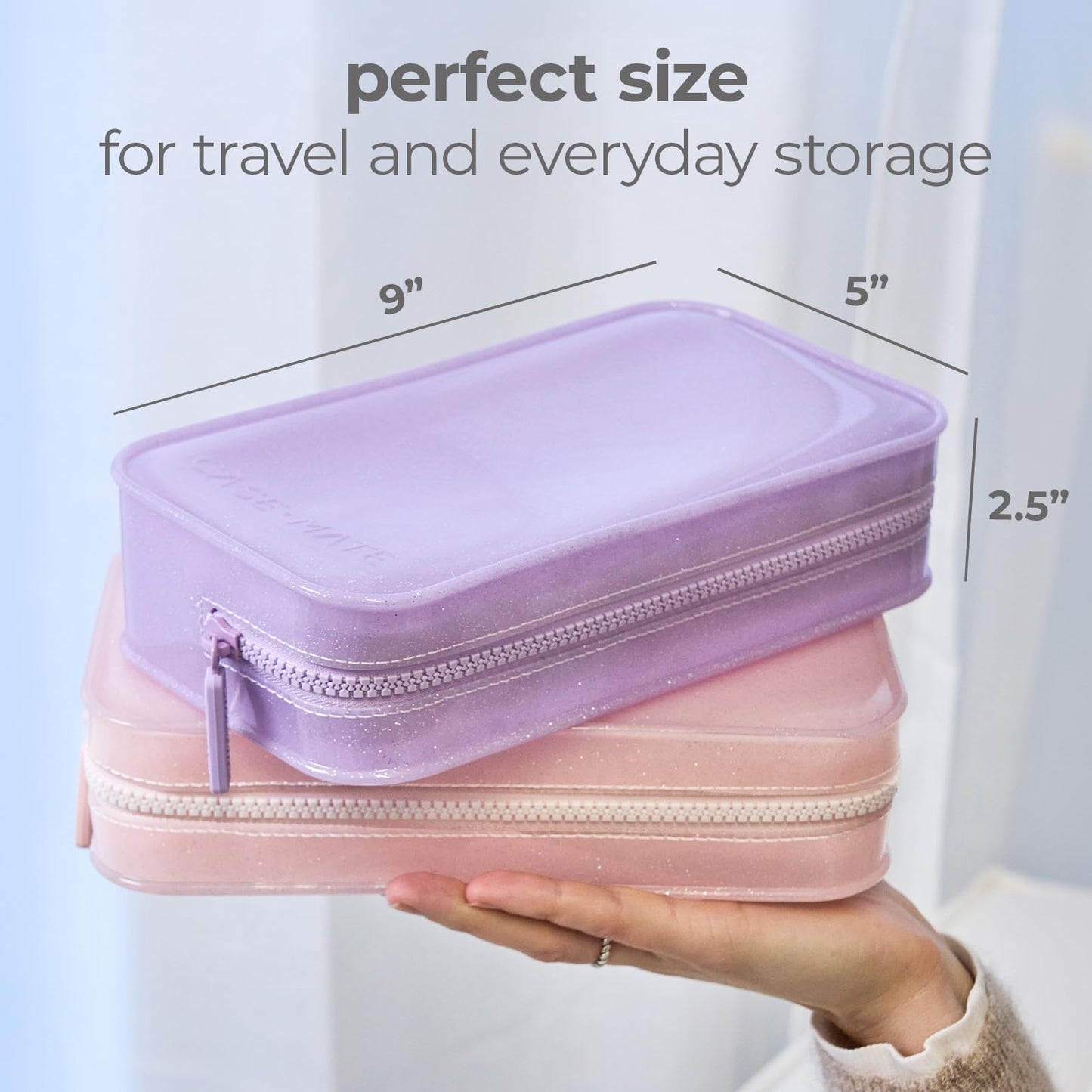 Case-Mate Jelly Makeup Bag - Waterproof Zipper Pouch - Stardust Twinkle