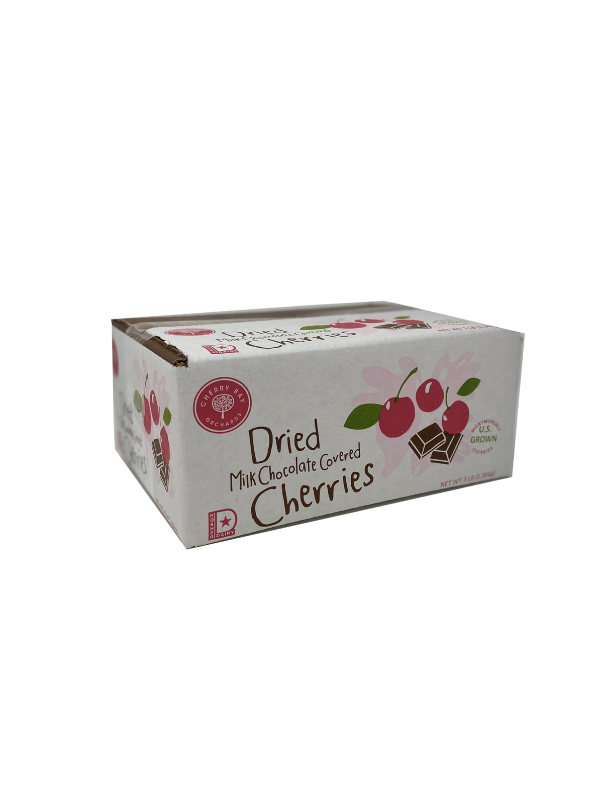 Cherry Bay Orchards Milk Chocolate Covered Cherries - USA Grown Montmorency Tart, 3 lb Bulk