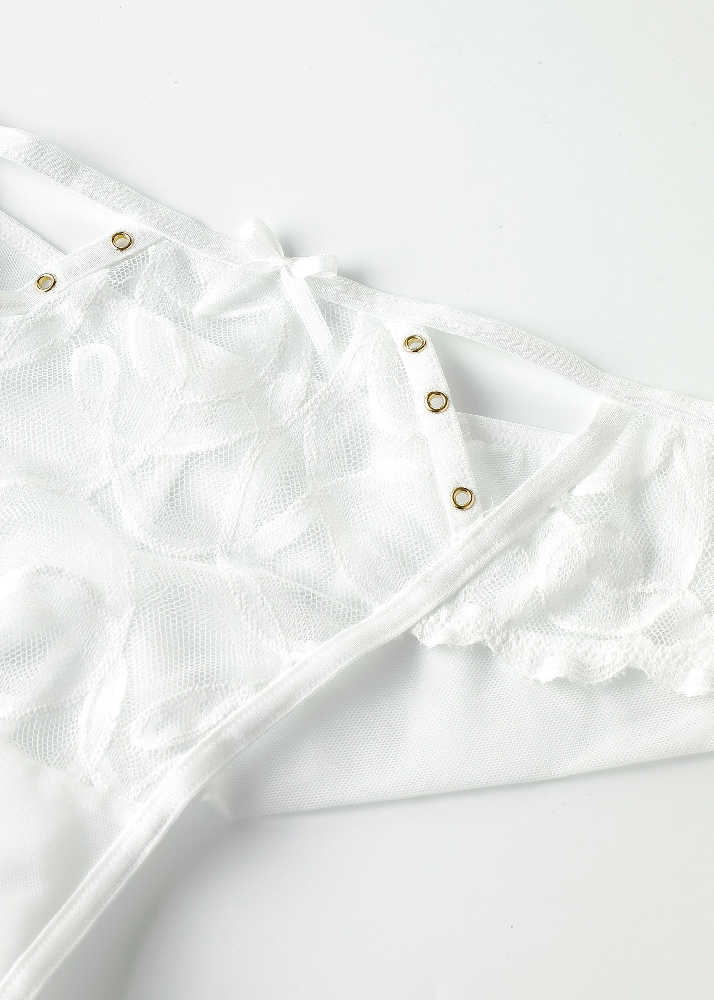 CINDY Plus White Sexy Lace Tanga Panties