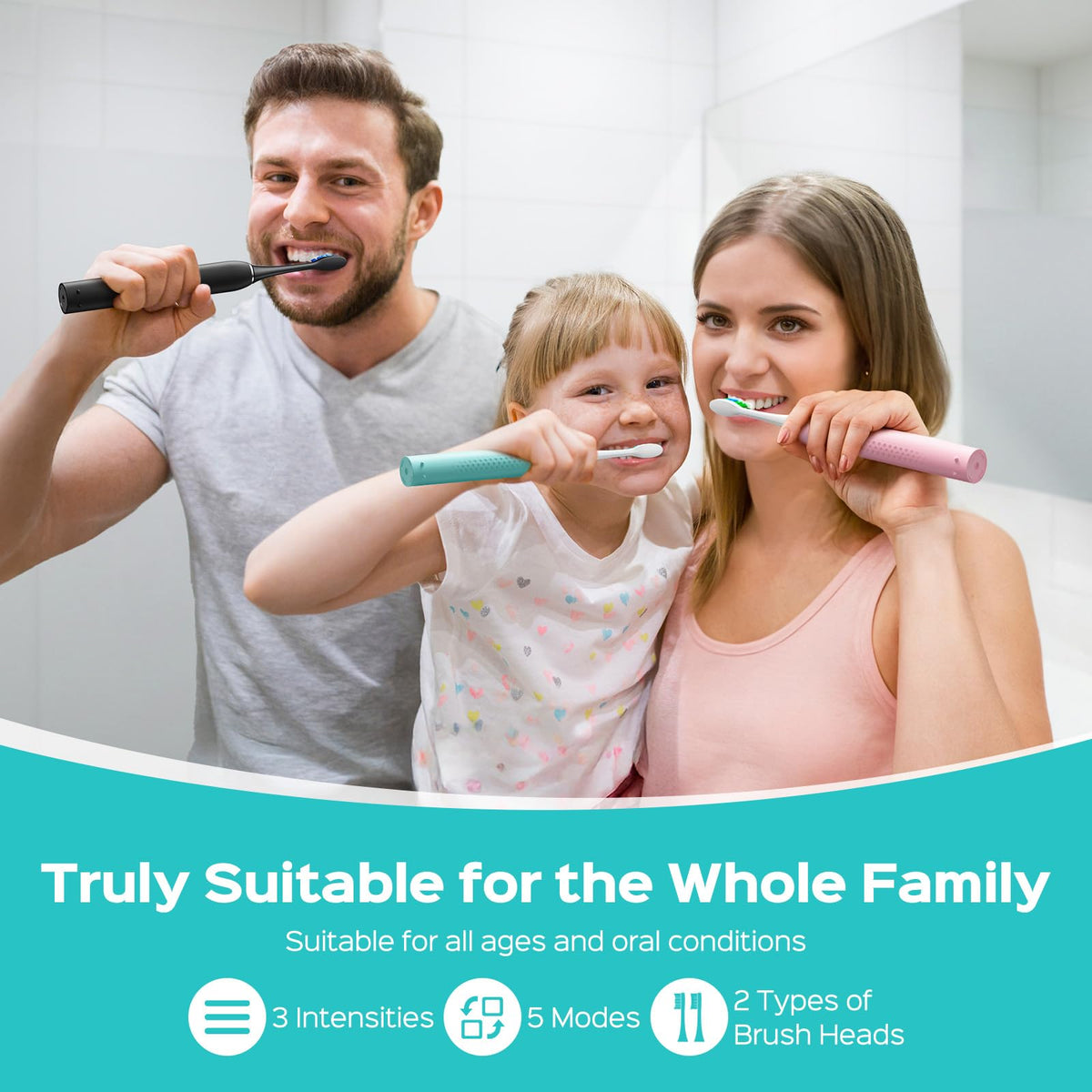 COSLUS C30 Electric Toothbrush for Adults, Effective Yet Gentle Ultra-Clean