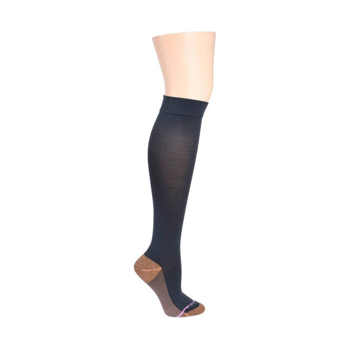 Dr. Motion Women's Copper Infused Compression Sock - Black/Grey