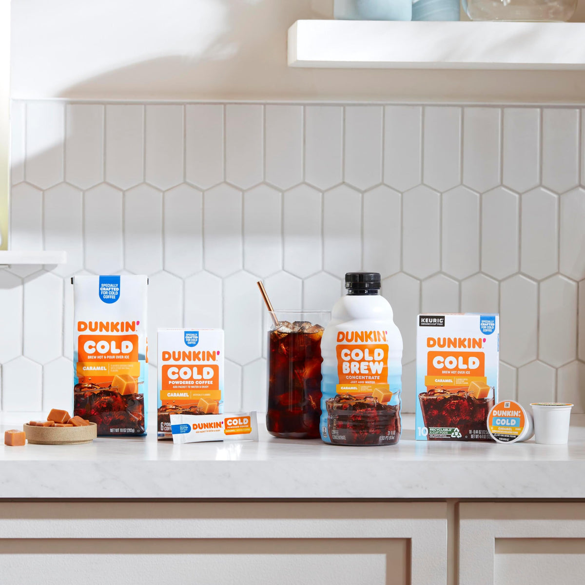 Dunkin' Cold Caramel Flavored Coffee K-Cups | 60 Pods for Iced Coffee