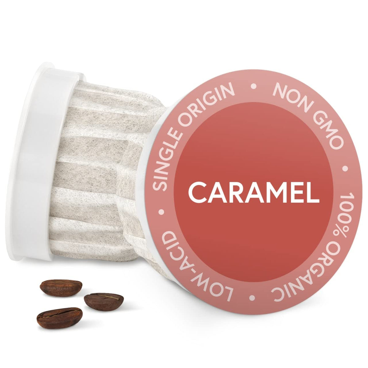 Fabula Organic Caramel Coffee Pods – Medium Roast, Low Acid, Single Origin, Mold Free, Fair Trade – Keurig K-Cup 1.0 & 2.0 Compatible – 24 Count