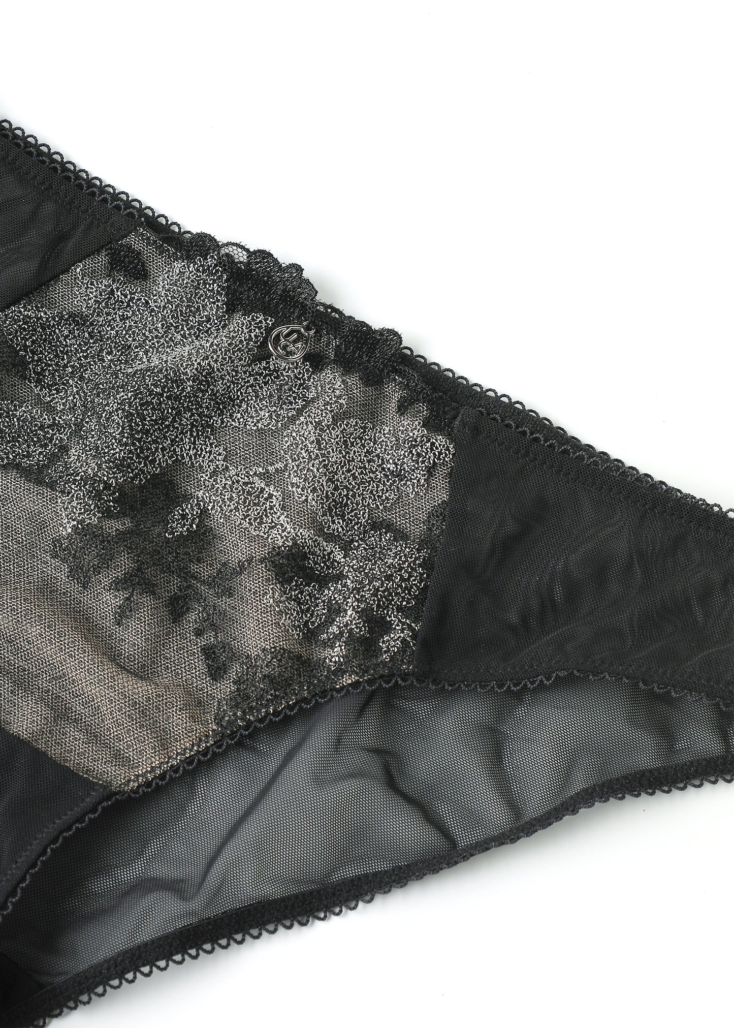 GEMMA Black Lace Hipster Panties In Embroidery