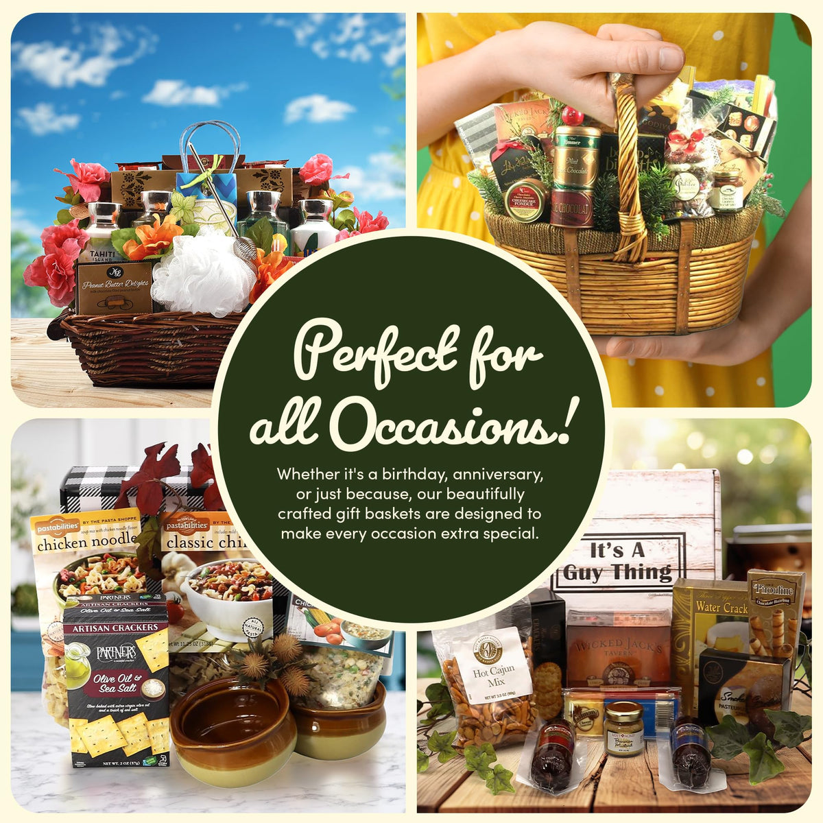 Gift Basket Village Soup Gift Basket – Dried Mixes, Crackers & Bowls – Medium