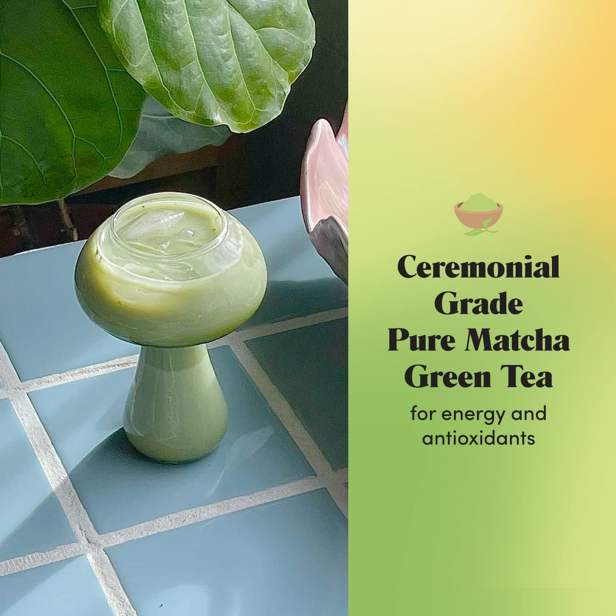 GOLDE Pure Matcha – Ceremonial Grade, 100g Pouch | L-Theanine & Antioxidants | 60mg Caffeine