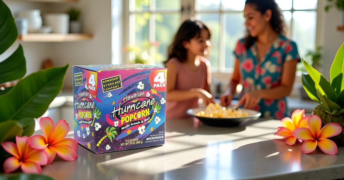 Hawaiian Hurricane Microwave Popcorn 4 Pack | Island Flavors