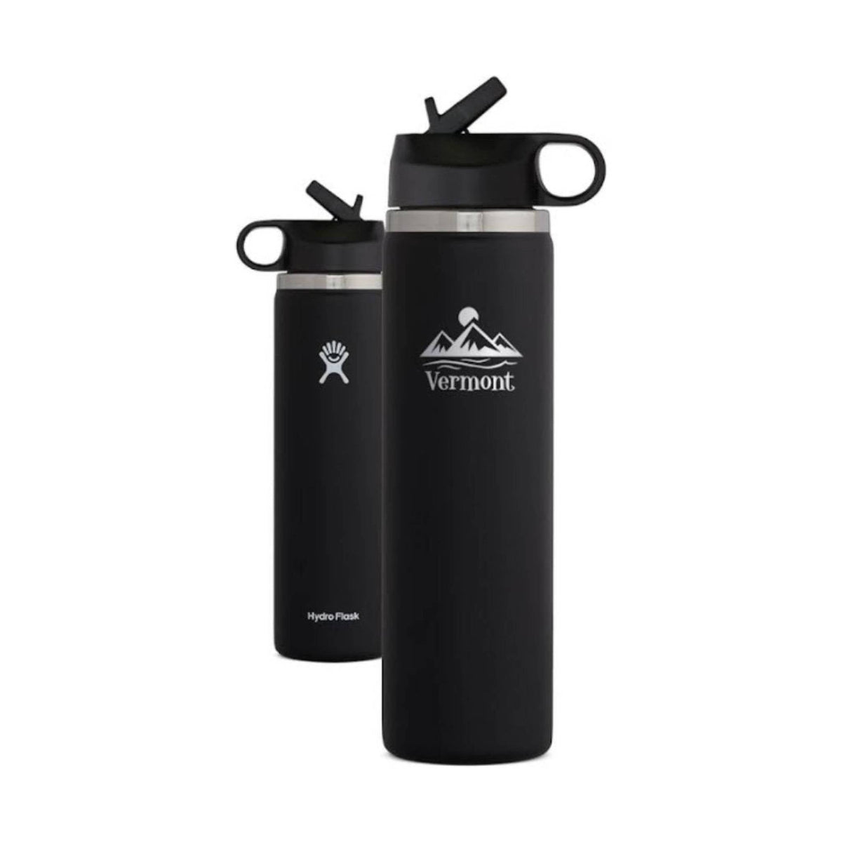 Hydro Flask 24oz Wide Mouth Vermont Engraved - Black
