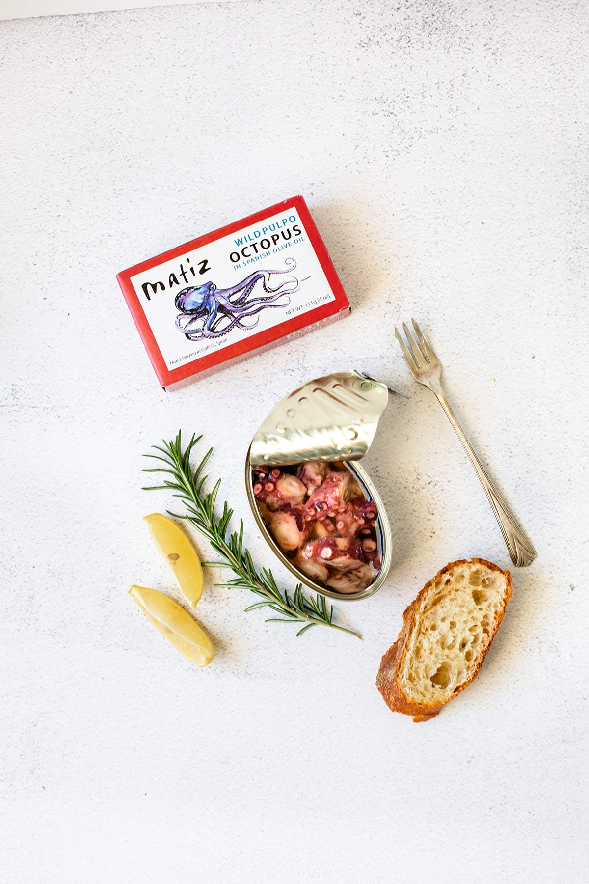 Matiz Pulpo Wild-Caught Spanish Octopus in Olive Oil – 4 oz, 5 Pack