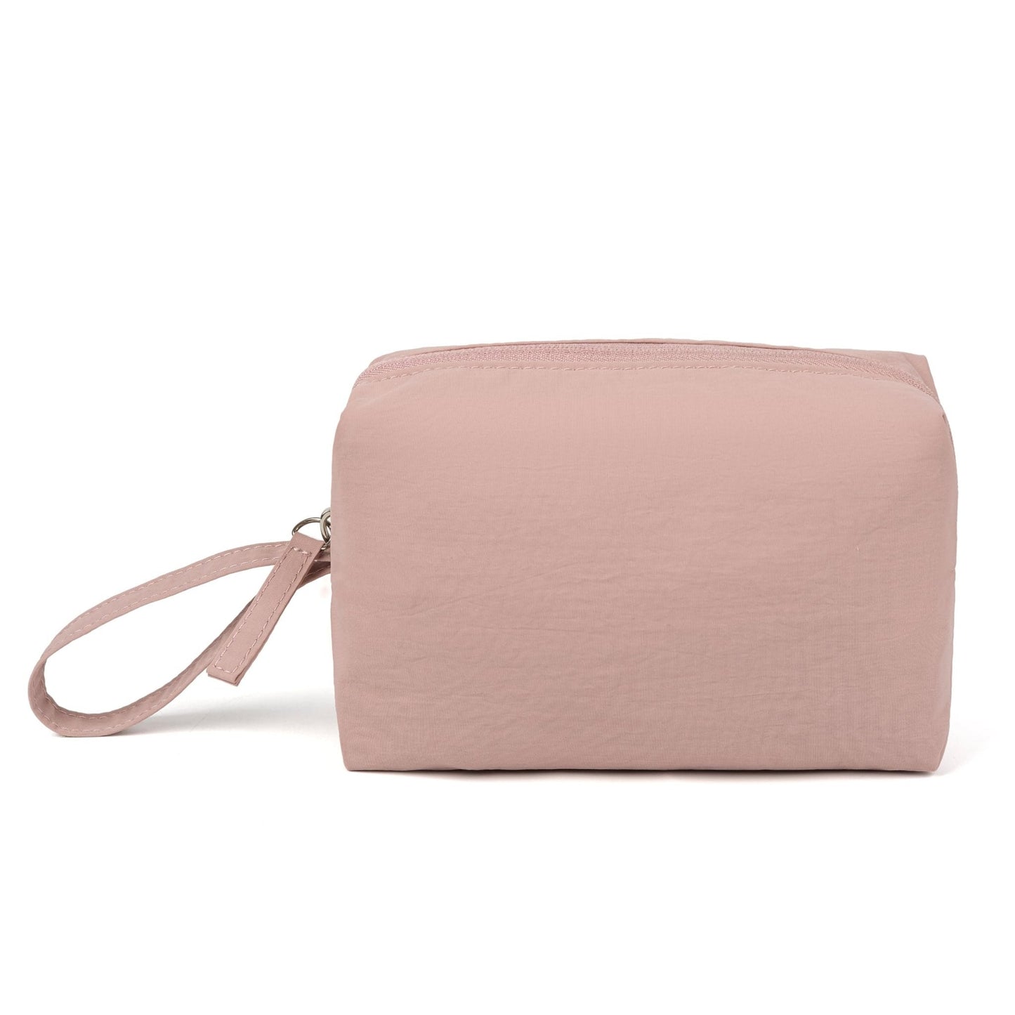 MUHUASHI Mini Cosmetic Bag, Daily Waterproof Makeup Purse and Toiletry Organizer Case, Foldable Lightweight Clutch Pouch Bag (7-Dark Pink)