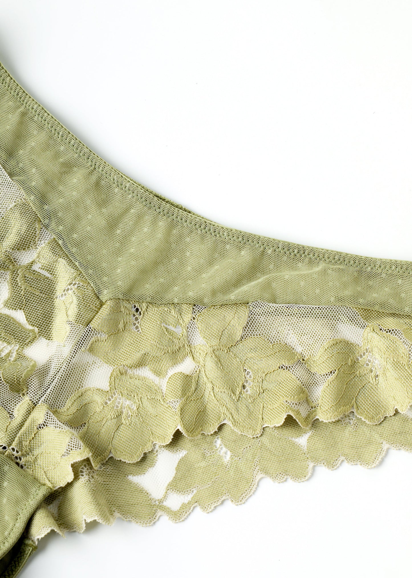 RACHEL Plus Green Lace Boyshort Panties