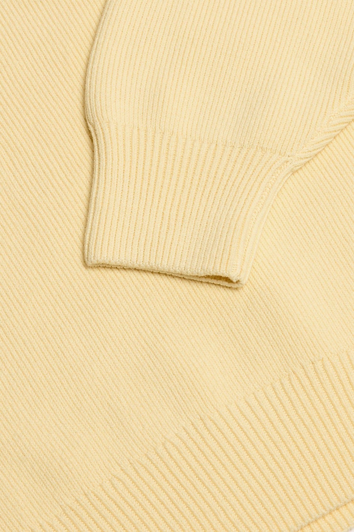 Ribbed Knit Oversized Jumper in Lemon
