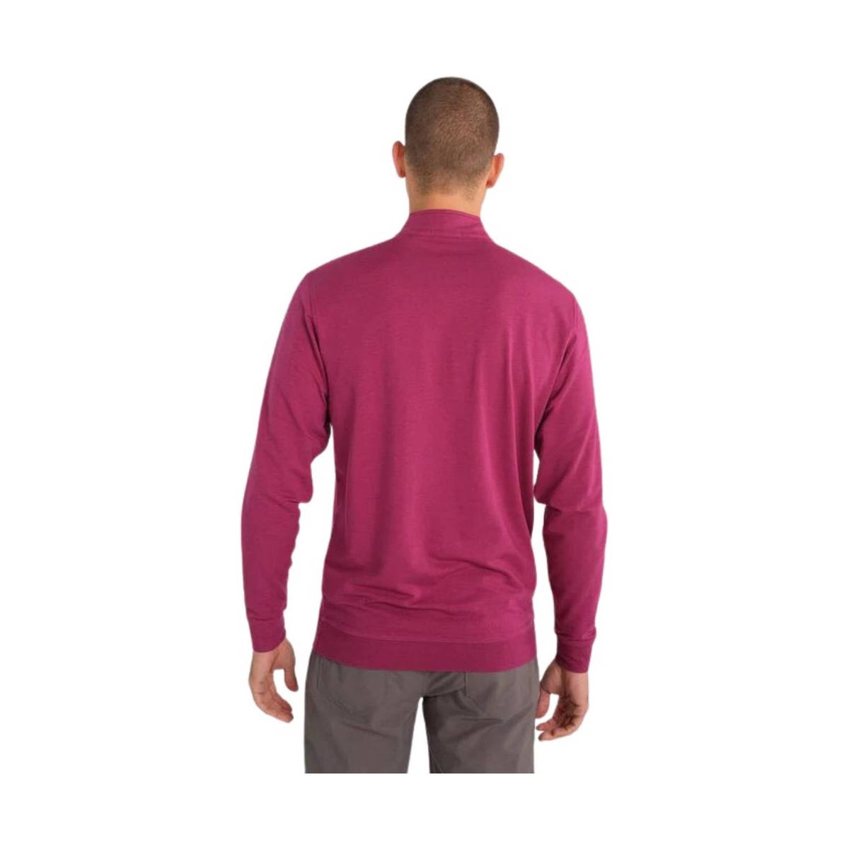 Tasc Men's Cloud French Terry Quarter Zip - Mulberry