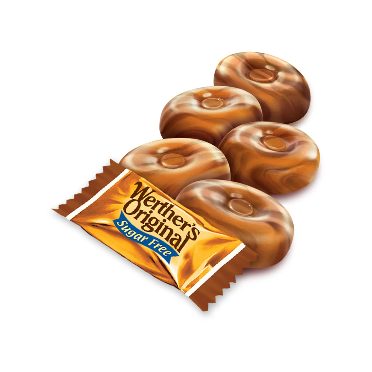 Werther's Original Sugar Free Caramel Coffee Hard Candies – 12 Pack, 2.75 oz Bags