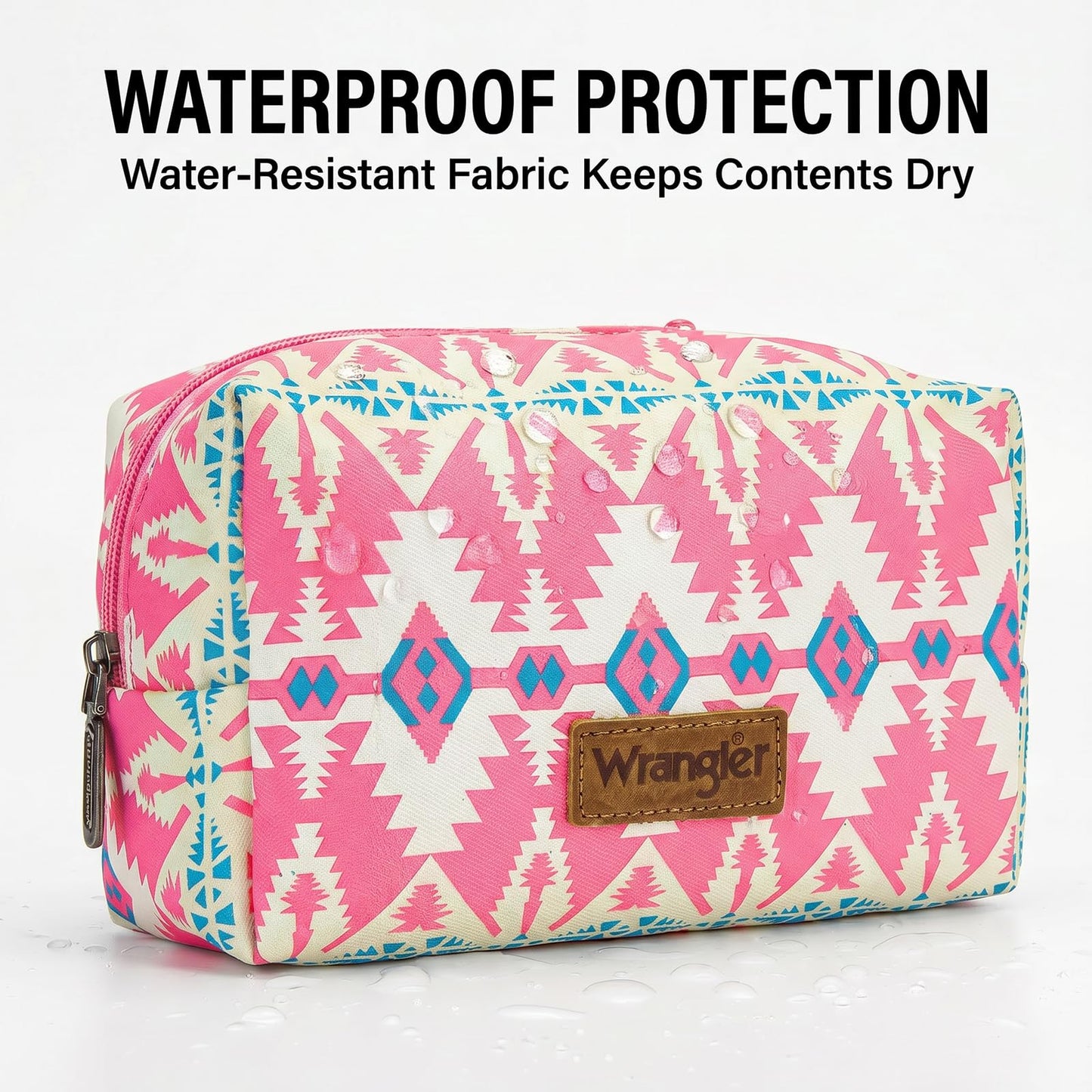 Wrangler Travel Makeup Bag Portable Cosmetic Bag for Women Waterproof