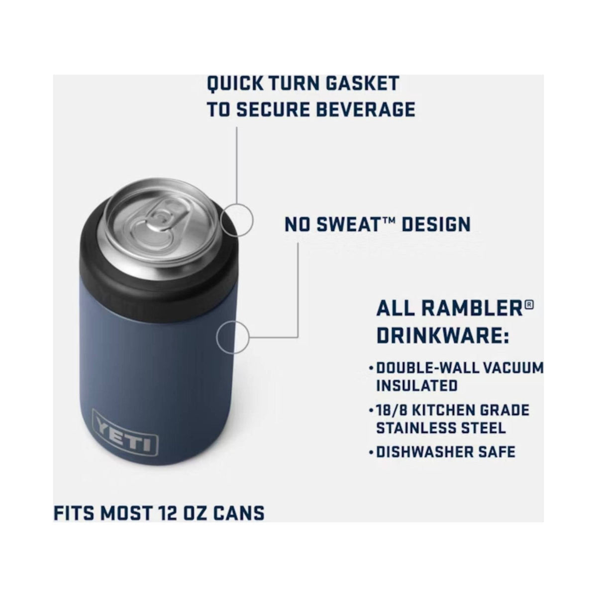 YETI Rambler 12 oz Colster 2.0 - Charcoal