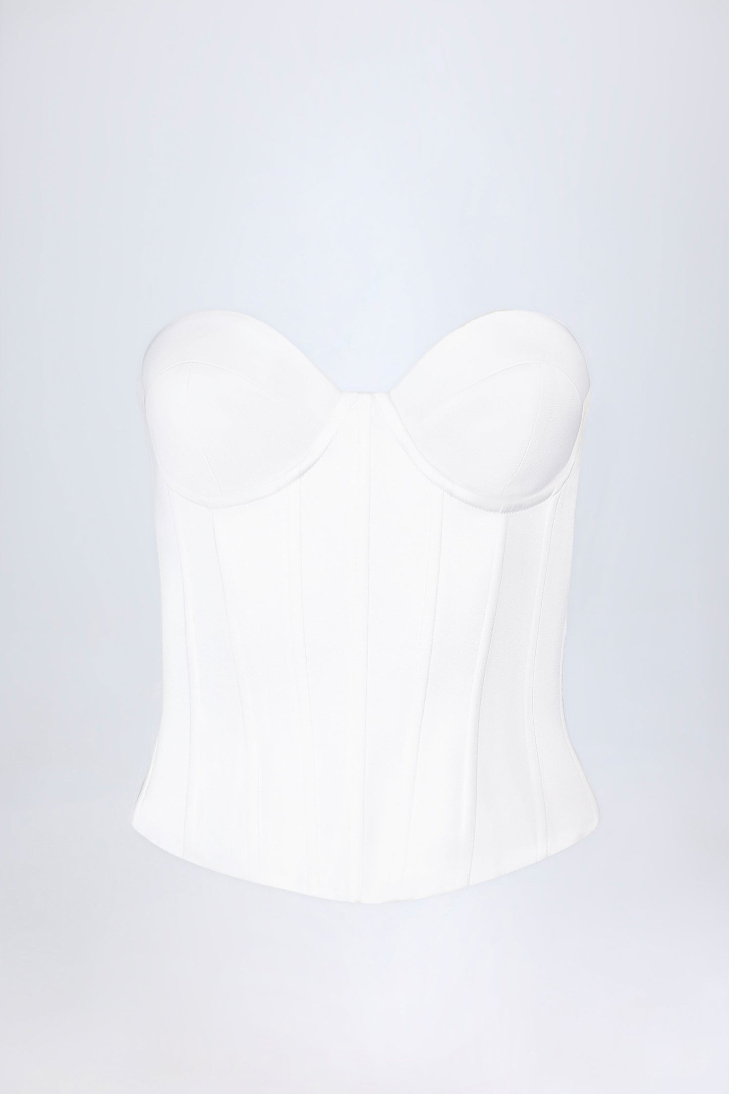 Lace-Up Corset Top in White